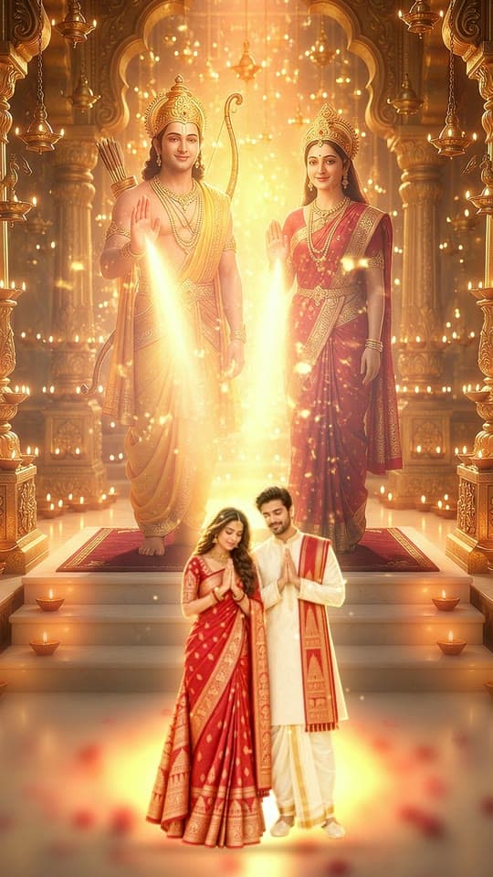 Ayodhya, 3D save the date video: temple ghats, diyas and Ram Sita's blessing