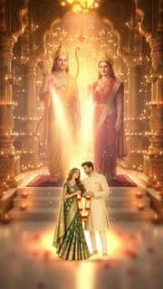 Ayodhya 3D invitation: couple