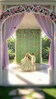 Garden Pavilion 3D invitation: couple