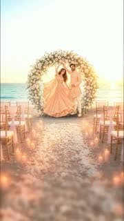 Goa Beach 3D invitation: couple