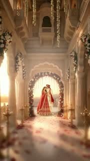 Royal Rajasthan 3D invitation: couple