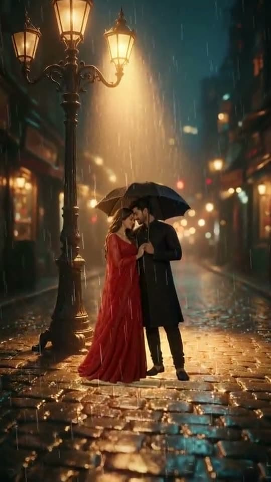 Monsoon Romance, a 3D wedding invitation video: rain on the window, chai and an umbrella for two.
