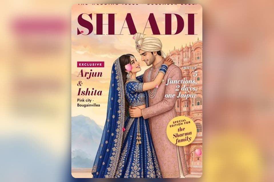 Magazine wedding invitation design