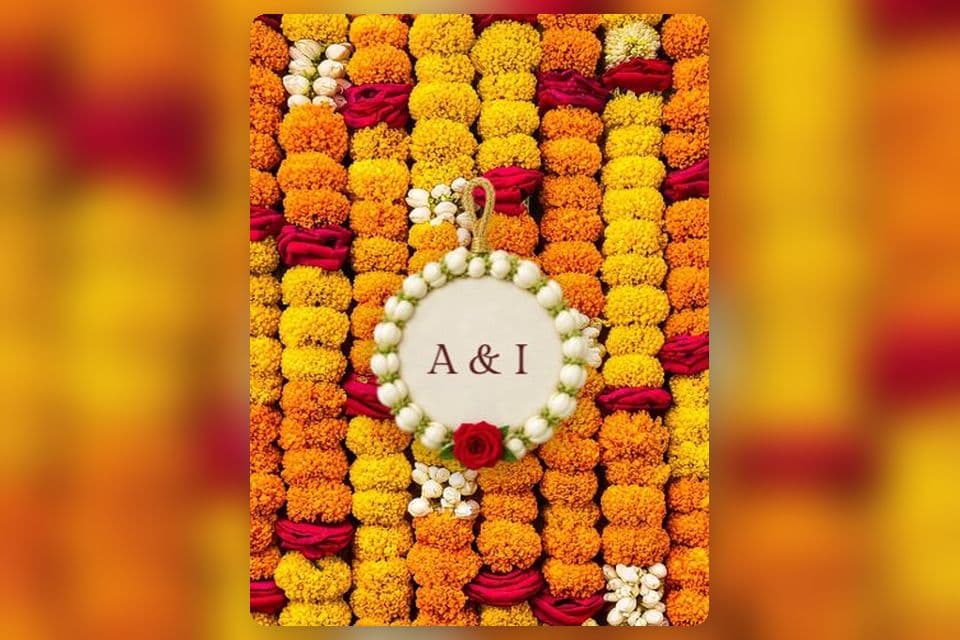 Phoolon ki Chadar wedding invitation design