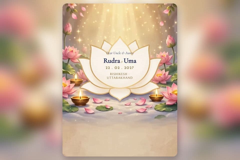 Divine Union wedding invitation design