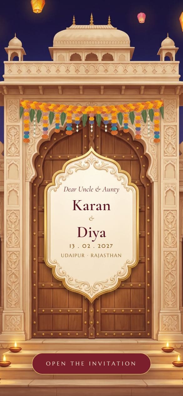 Lantern Nights wedding invitation