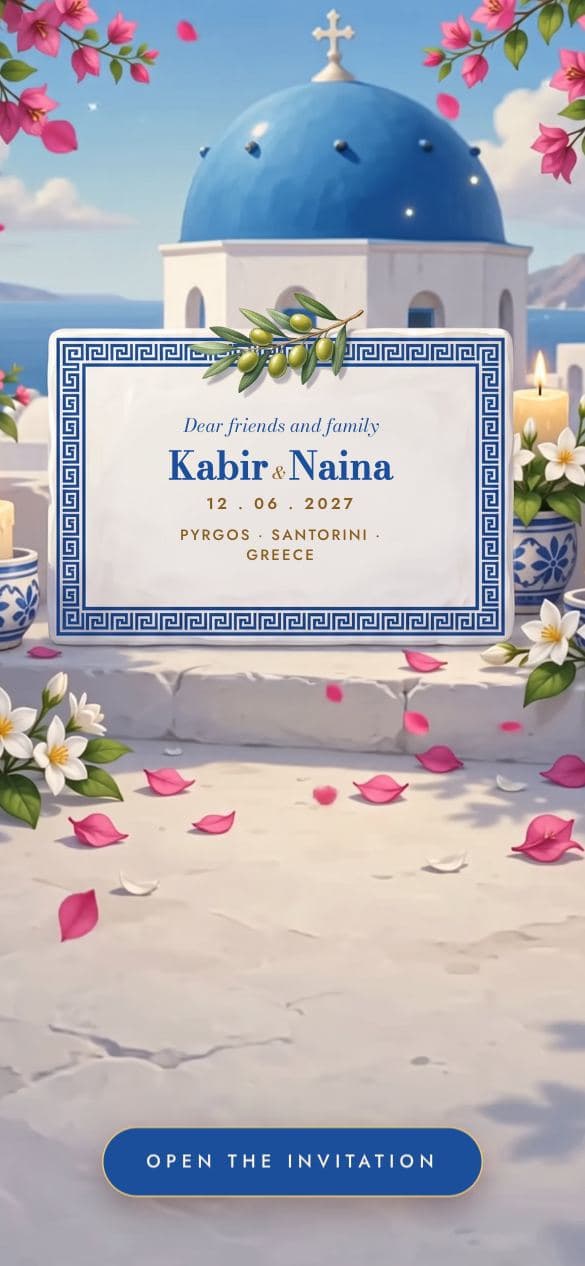 Azure Cliffs wedding invitation