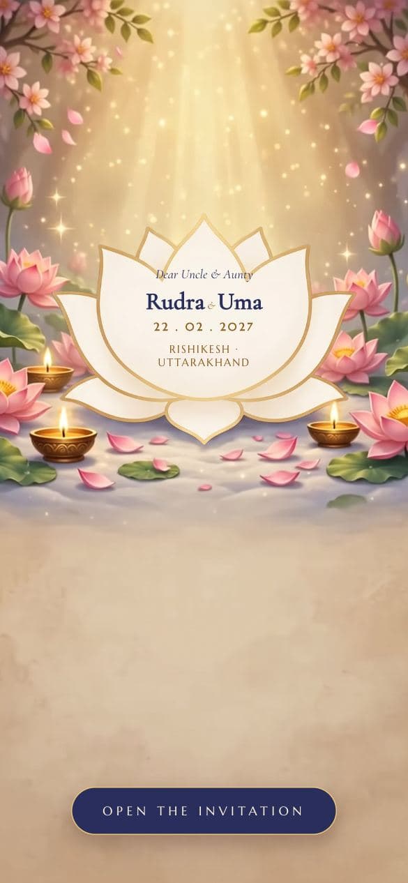 Divine Union wedding invitation