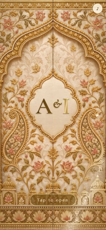 Banarasi Gold wedding invitation