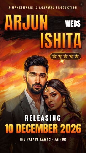 Filmy wedding invitation
