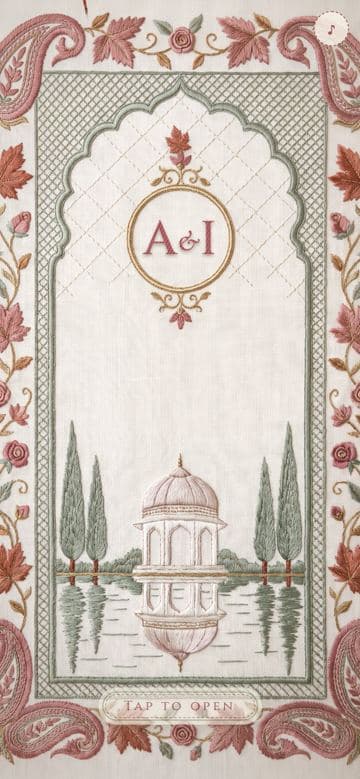Kashmiri Thread wedding invitation