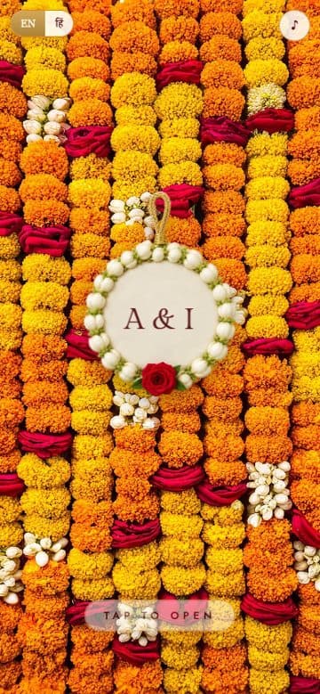 Phoolon ki Chadar wedding invitation