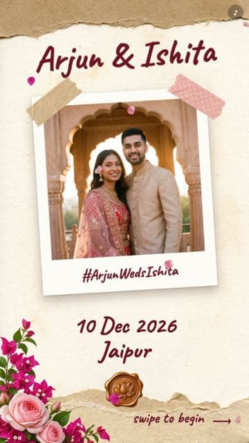 Scrapbook wedding invitation