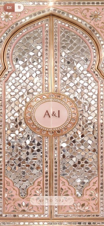 Sheesh Mahal wedding invitation